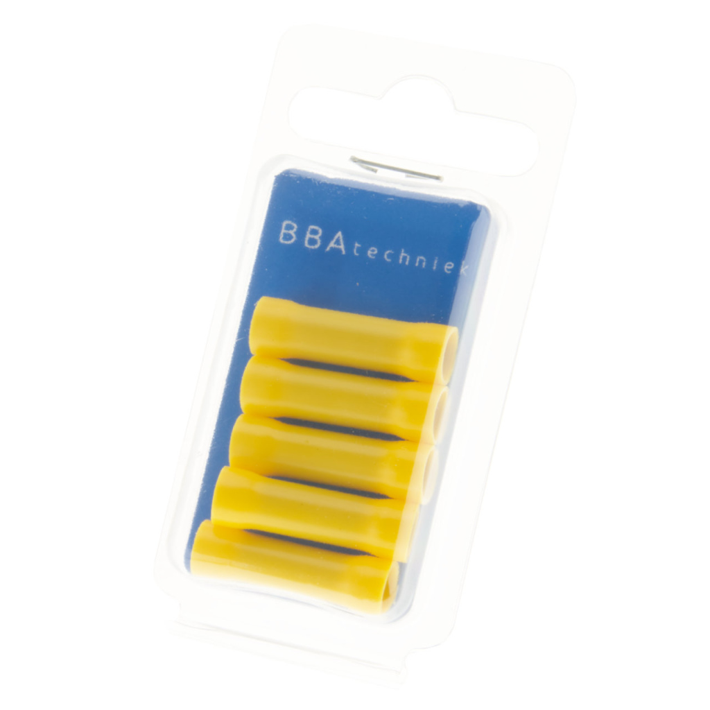 BBAtechniek - Doorverbinder Ø6.6mm geel (5x)
