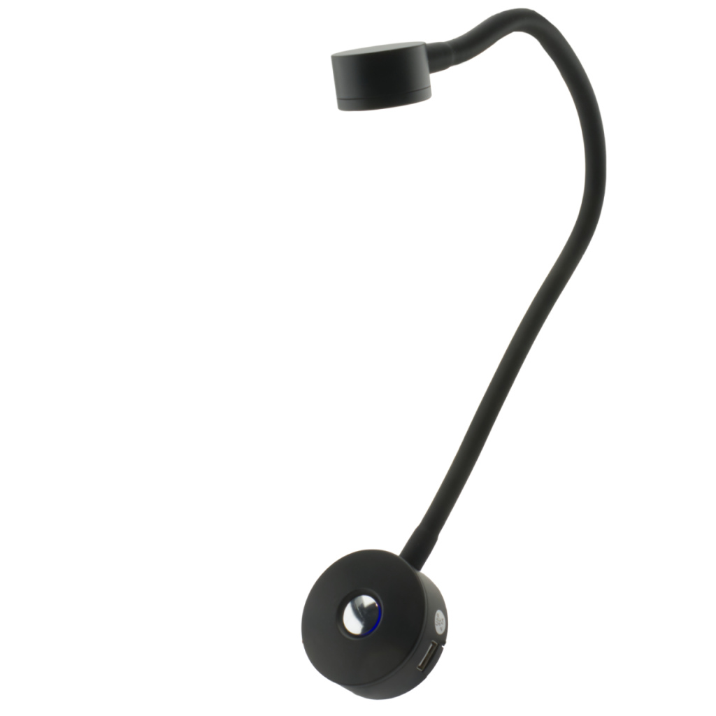 BBAtechniek - Cantanzaro flex LEDspot 12V 2W zwart met USB (1x)