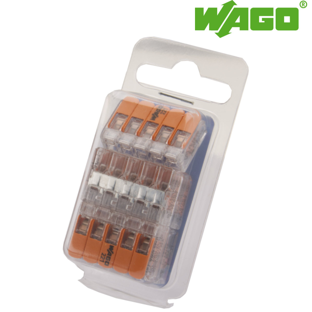 BBAtechniek - Wago verbindingsklem 221 5-voudig 0.2-4mm2 (5x)