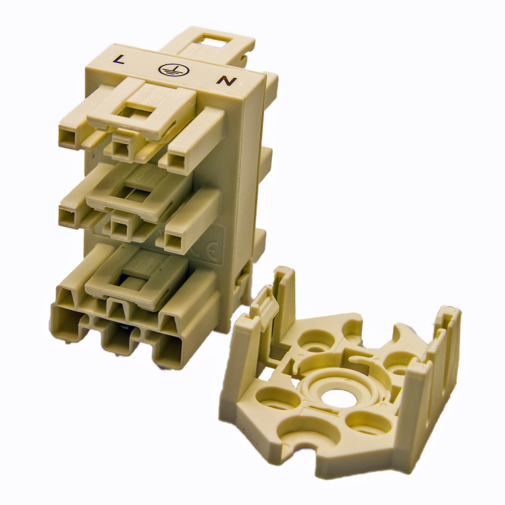 BBAtechniek - Wago Winsta Midi verdeelblok + montageplaat (1x)