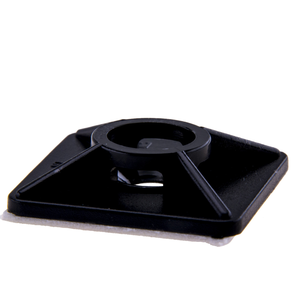 BBAtechniek - Kleefzadel 3M voor tyrap 4.8mm zwart (100x)