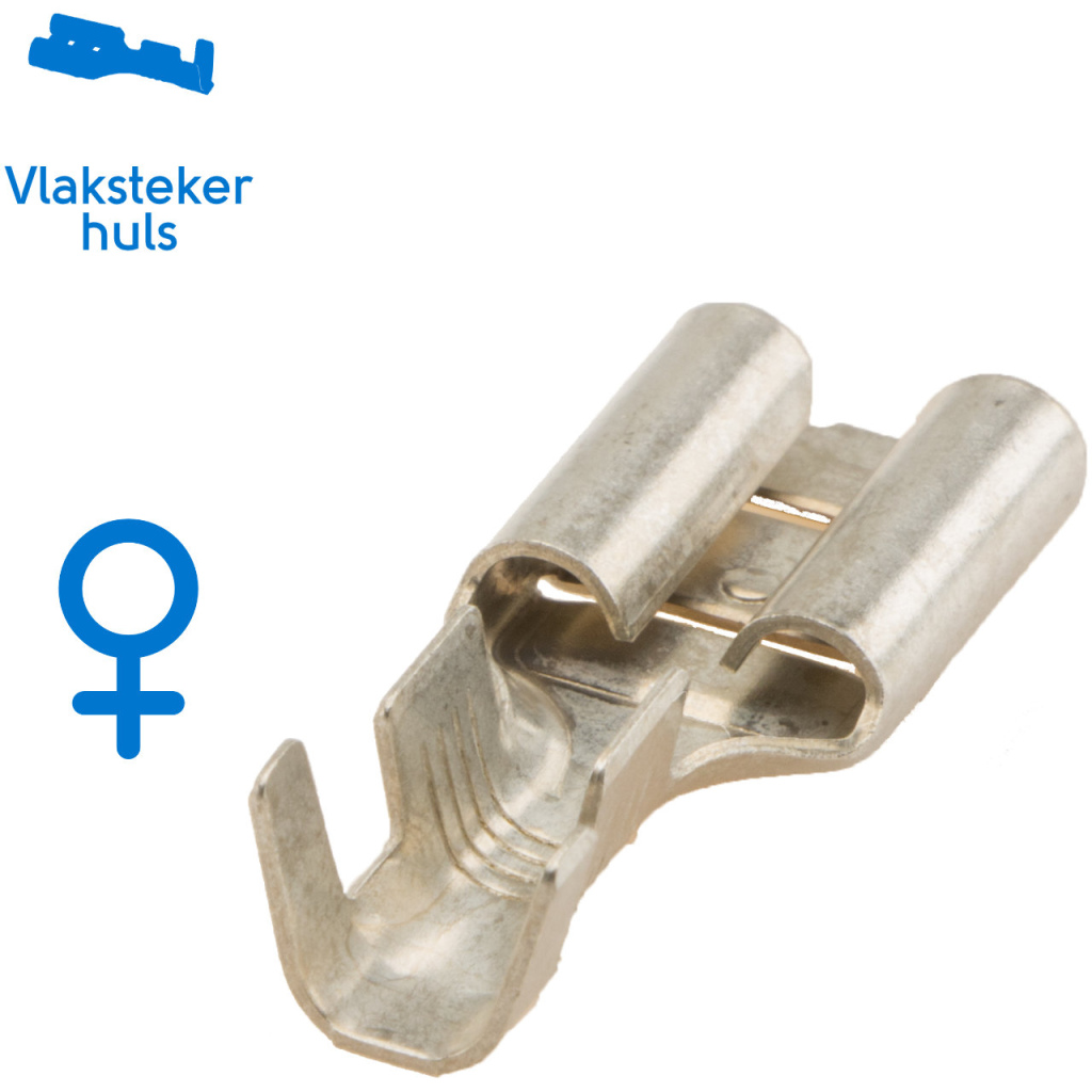 BBAtechniek - Vlakstekerhuls vertind 9.5 2.5-6.0mm² (100x)