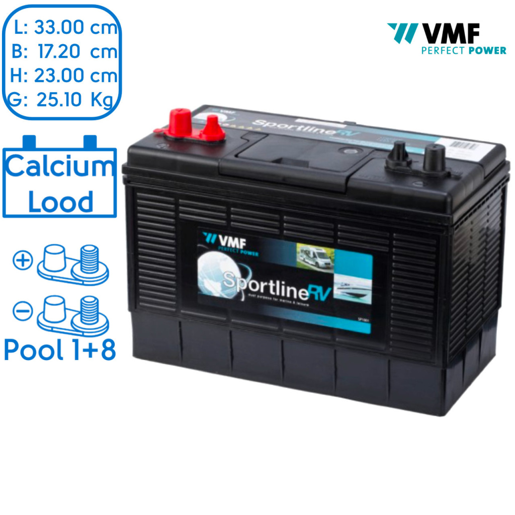 BBAtechniek - 12V 105Ah VMF Sportline semi-tractie accu (1x)