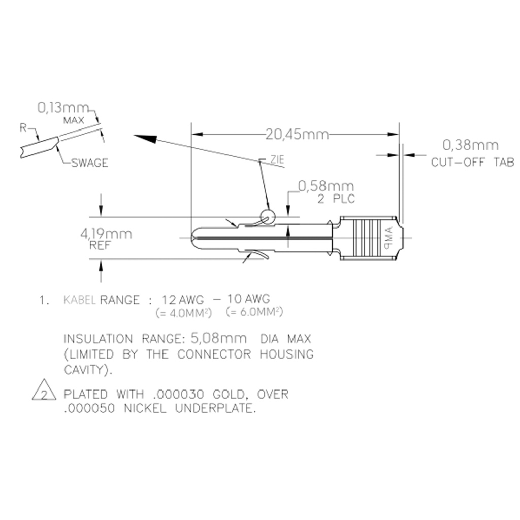 BBAtechniek - Kabelschoen male Mate-N-Lok 0.5-2.5mm2 (100x)