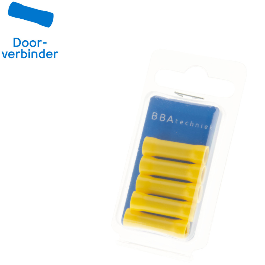BBAtechniek - Doorverbinder Ø6.6mm geel (5x)