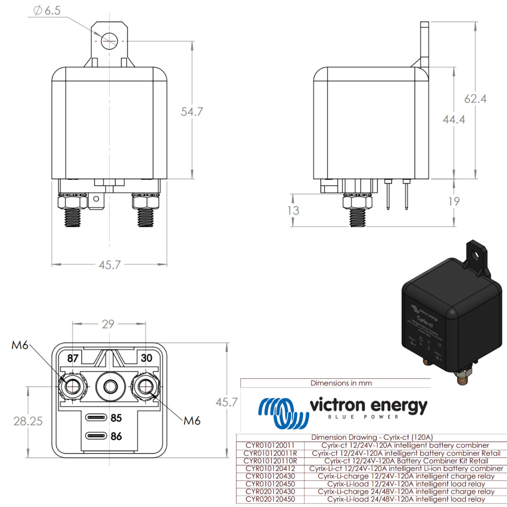 BBAtechniek - Victron Cyrix-ct 12/24V 120A accuscheider (1x)