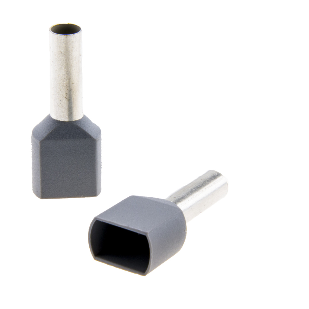 BBAtechniek - Adereindhuls 2-voudig 2x4.0mm² grijs (50x)