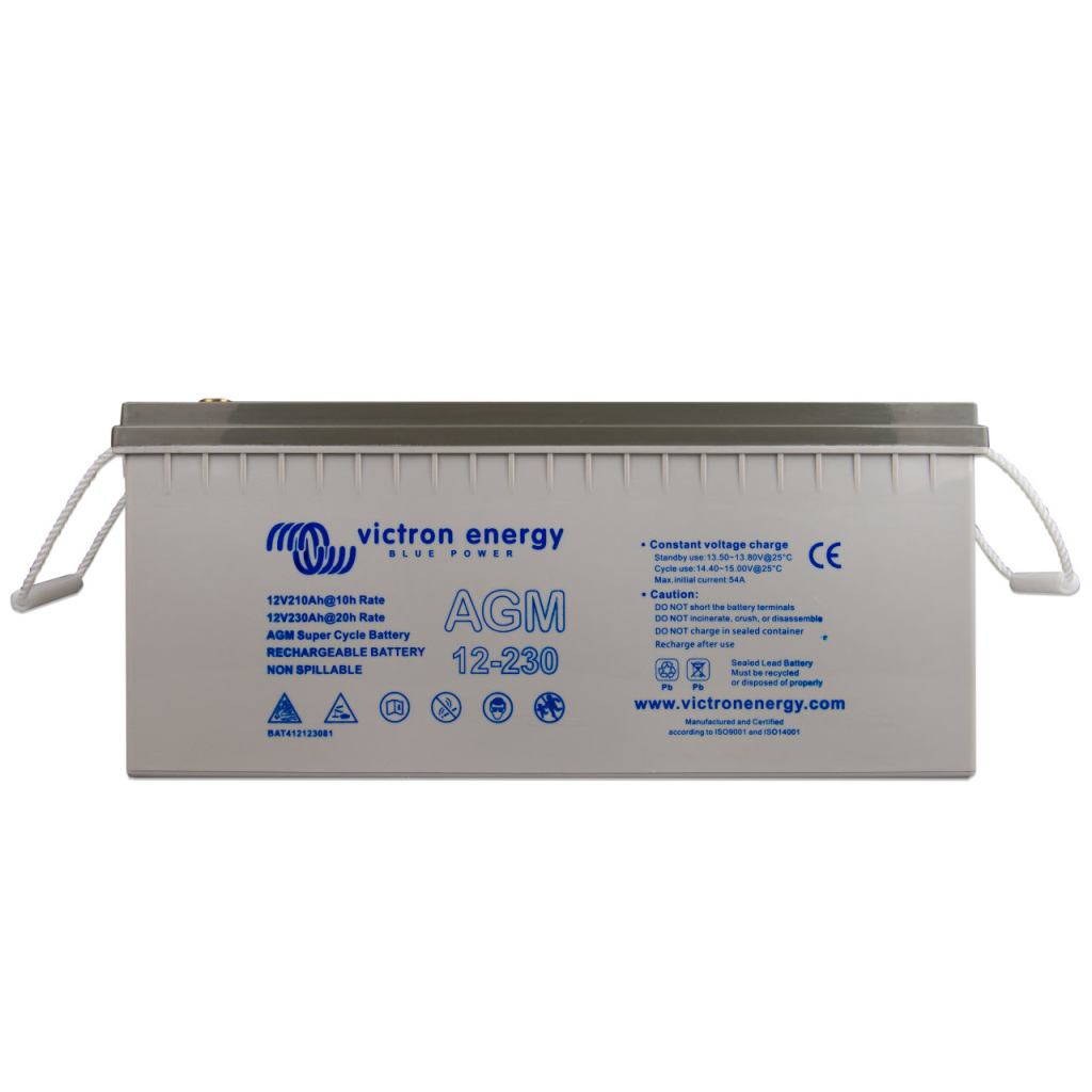 BBAtechniek - 12V 230Ah Victron AGM Super cycle accu M8  (1x)