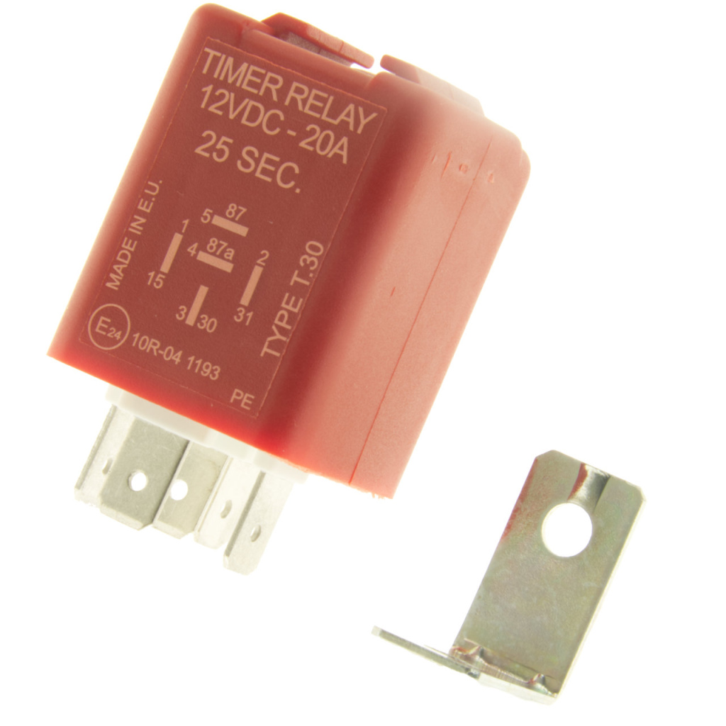 BBAtechniek - Timer relais 12V 20A 5-polig 25sec (1x)