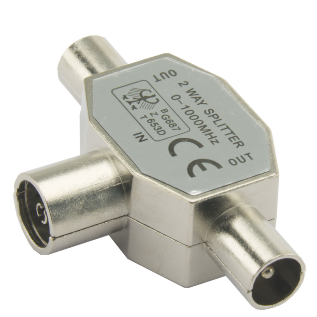 BBAtechniek - Splitter - verdeler metaal 2-weg zonder DC (1x)