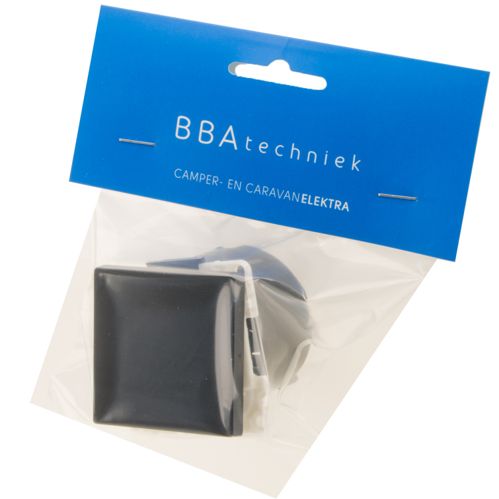 BBAtechniek - Wipschakelaar aan/uit 230V zwart S20.000 (1x)