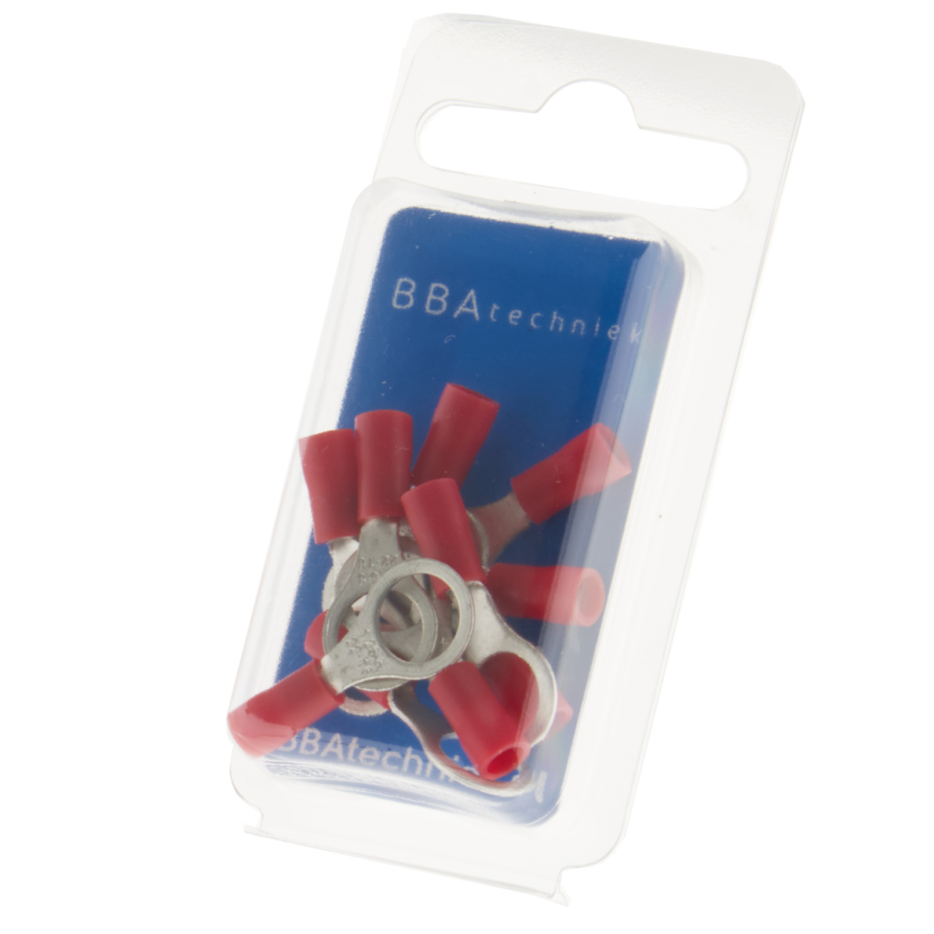 BBAtechniek - Kabelschoen ring M8 Ø8.4mm rood (10x)