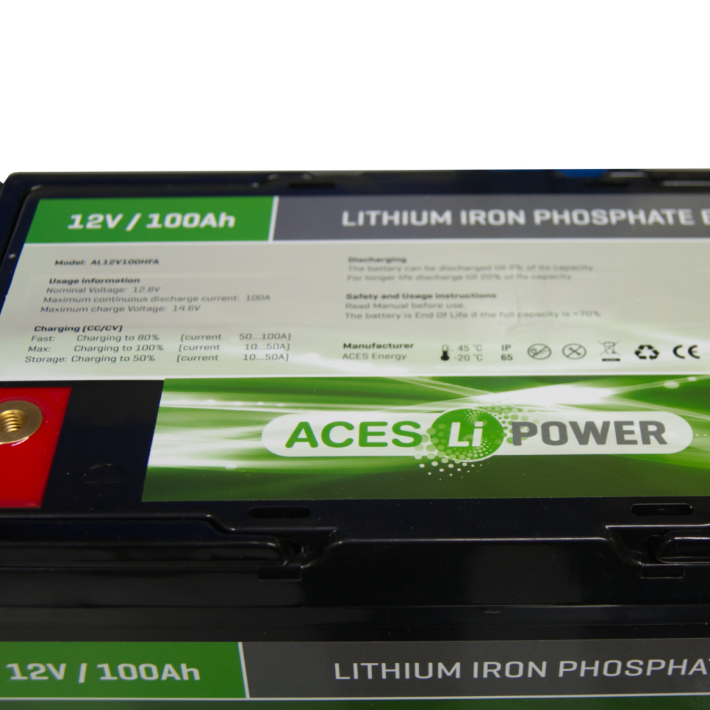 BBAtechniek - 12V 100Ah Aces Lithium accu + lader 20A (1x)