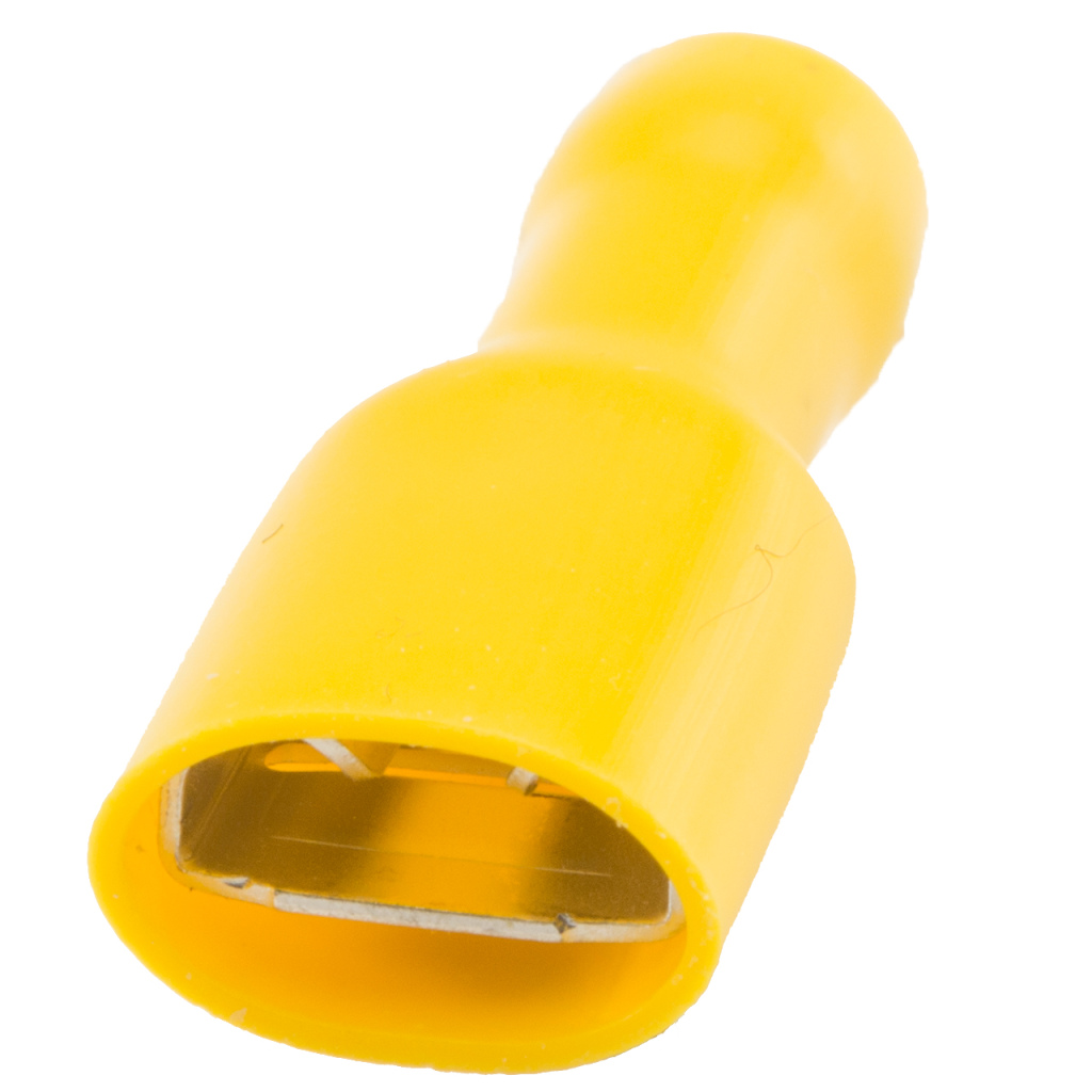 BBAtechniek - Vlakstekerhuls 9.4x1.2mm* geel (50x)