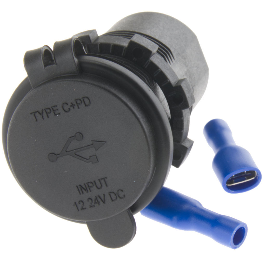 BBAtechniek - USB C-2x PD QC 5.0 LED inbouw (1x)