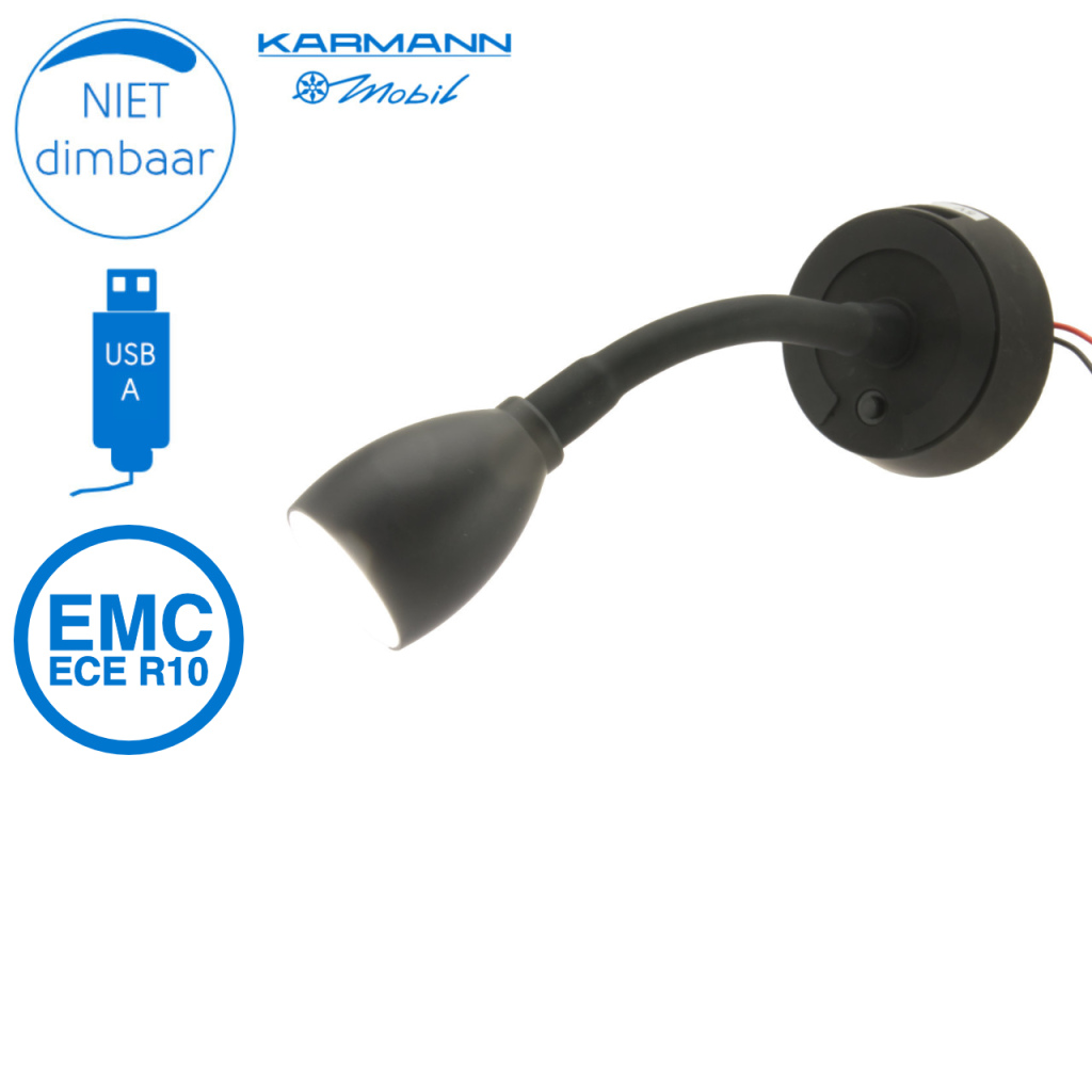 BBAtechniek - Veneto B flex LED spot 12V 1.8W 4000K USB (1x)