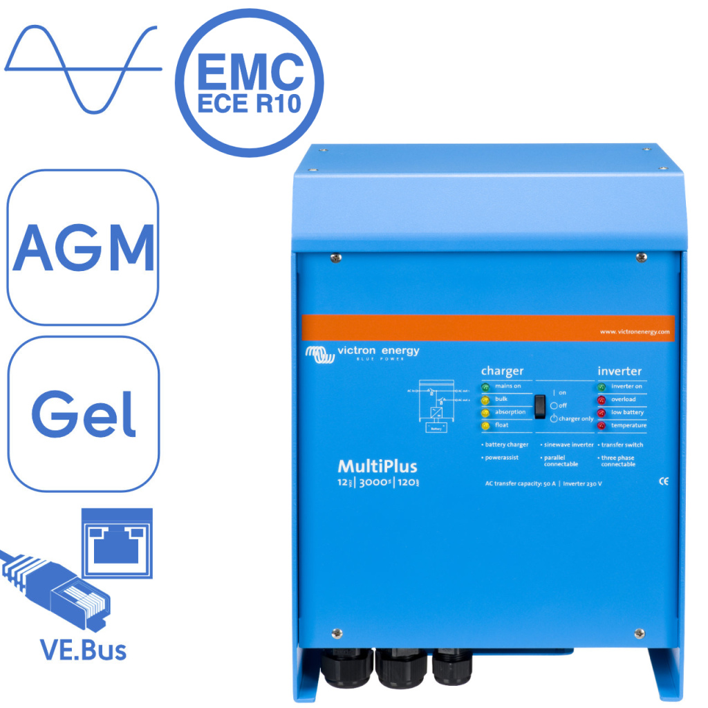 BBAtechniek - Victron MultiPlus 12/3000/120-16 230V VE.Bus (1x)