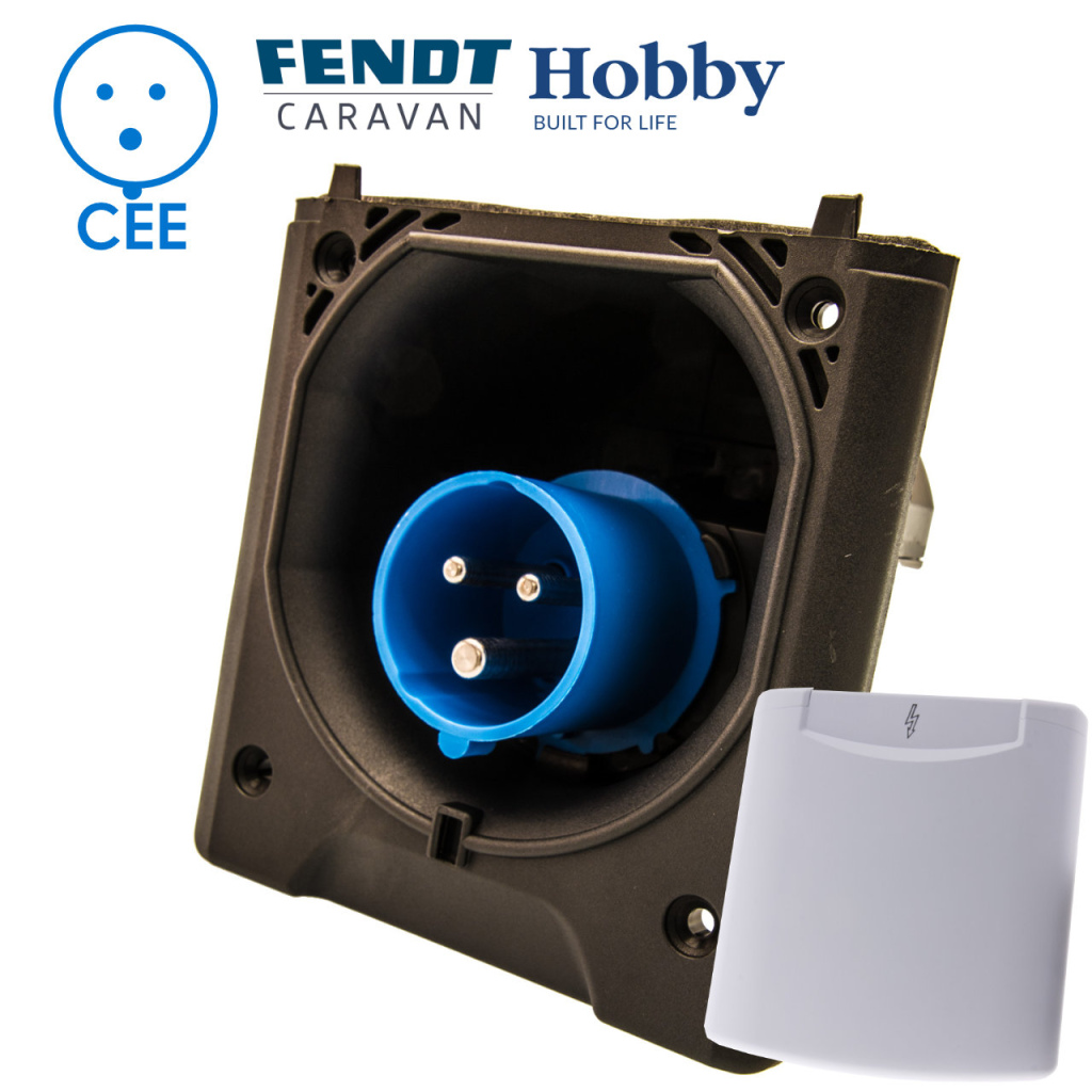 BBAtechniek - CEE 230V aansluiting Fiat Bianco creme wit 249(1x)