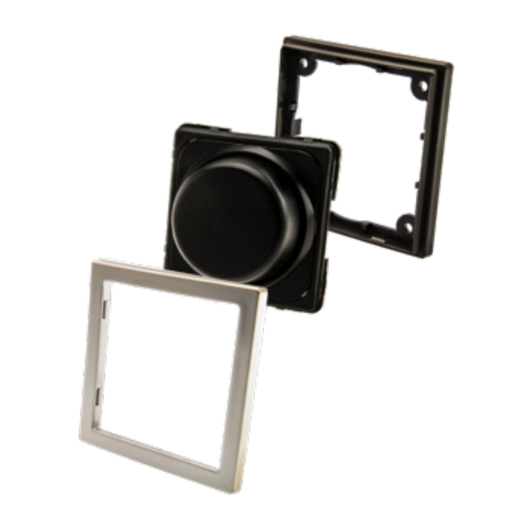 BBAtechniek - S20.000 12V LED dimmer incl. opvulrand zwart (1x) 