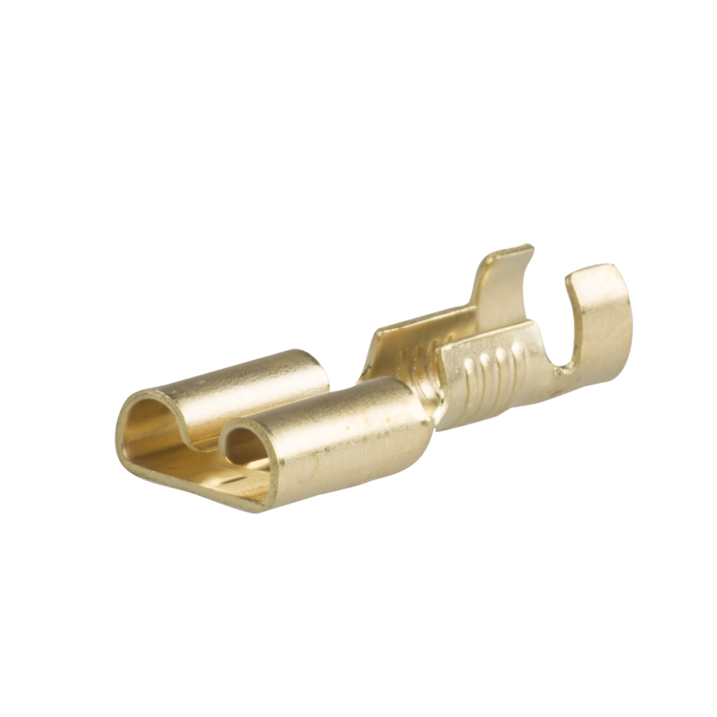 BBAtechniek - Vlakstekerhuls messing 6.3 1.5 -2.5mm² (100x)