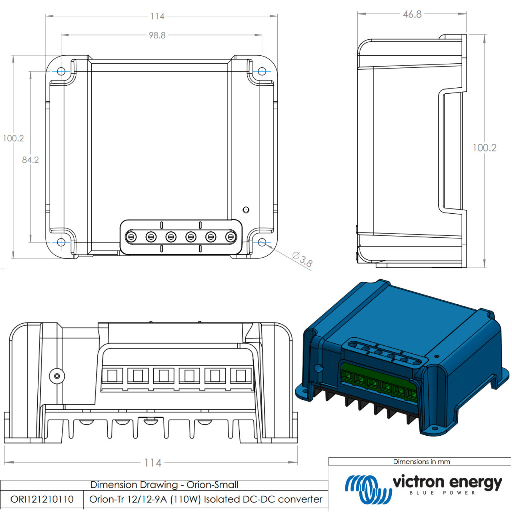 BBAtechniek - Victron Orion-Tr 12/12-9A (110W) isolated