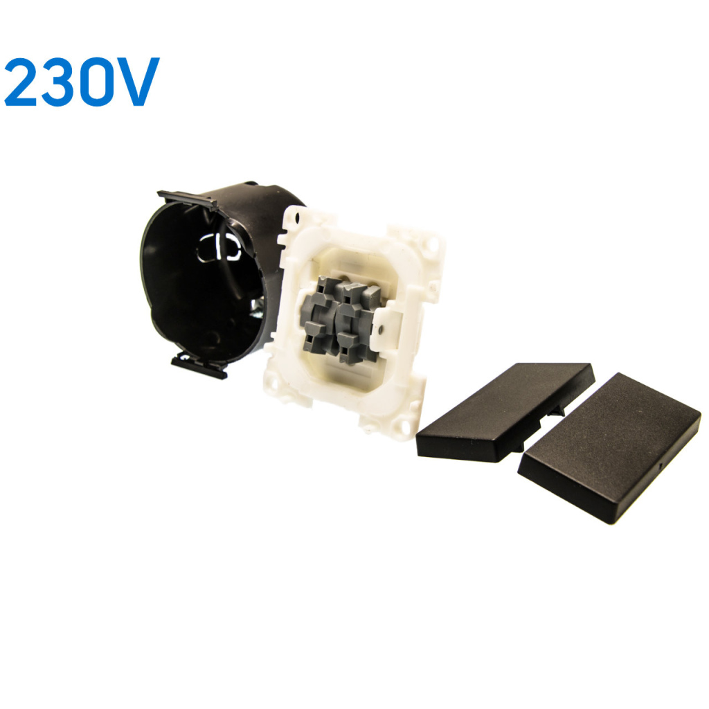 BBAtechniek - Wip-serieschakelaar 230V zwart S20.000 (1x)