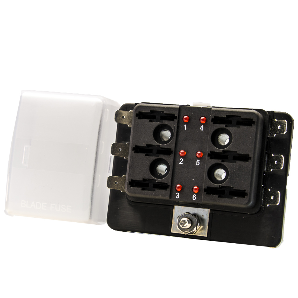 BBAtechniek - Zekering verdeelbox 6-weg LED (1x)