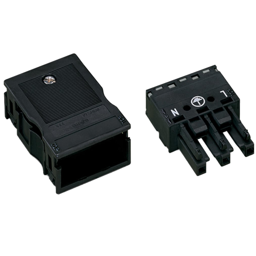 BBAtechniek - Wago Winsta Midi connector female zwart (5x)