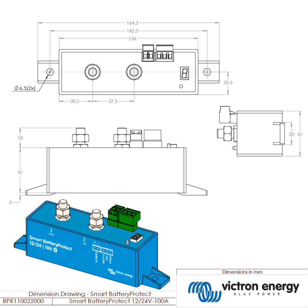 BBAtechniek - Victron BatteryProtect 12/24V-100A Smart (1x)