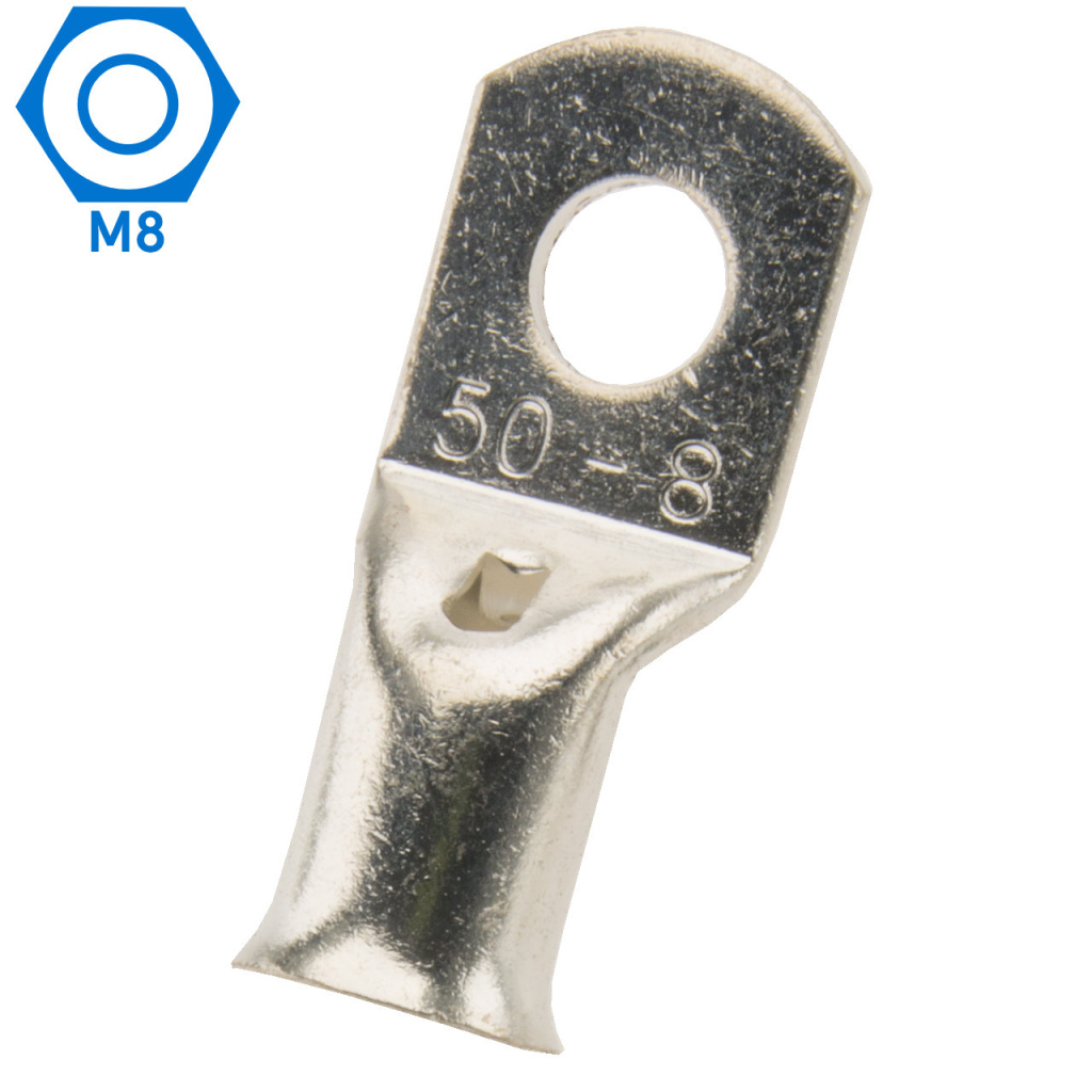 BBAtechniek - 50mm² M8 gesloten kabeloog (25x)