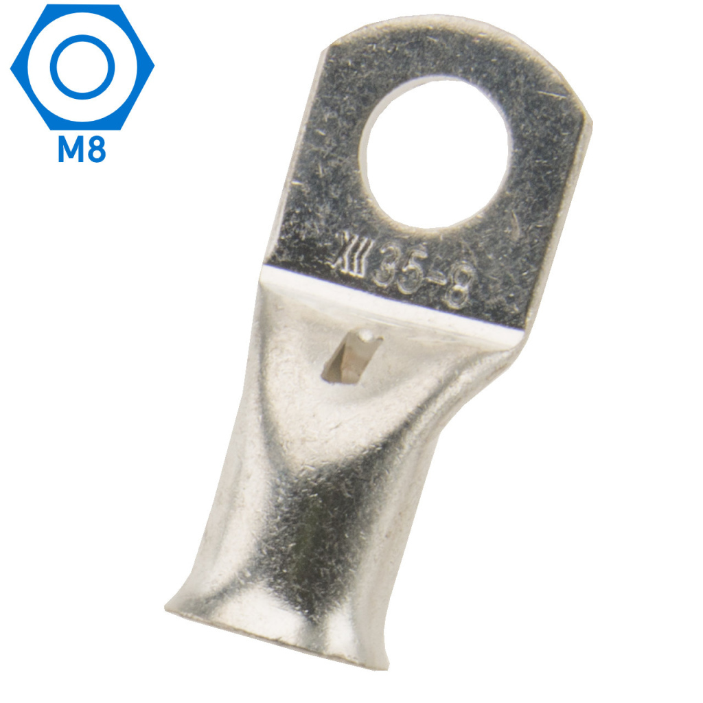 BBAtechniek - 35mm² M8 gesloten kabeloog (50x)